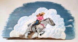 Painted Picnic Table Top (Art Work)